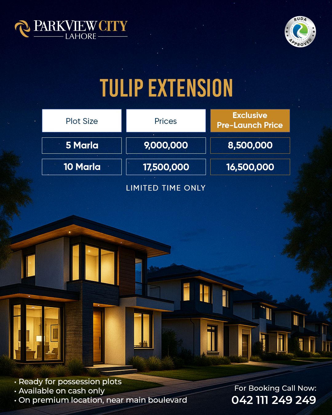 Park View City Lahore Unveils Tulip Extension Block – Pre-Launch Prices Announced!