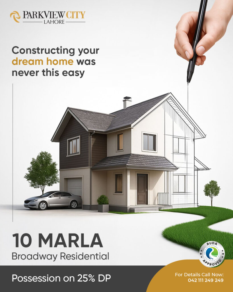 Turn Your Dream into Reality—Broadway Residential Block, Park View City Lahore